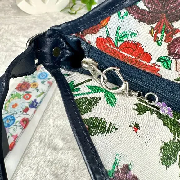 Gucci Flora GG Vintage Large Shoulder Bag tote Good USED with scarf RARE. GIFT! - Picture 14 of 16